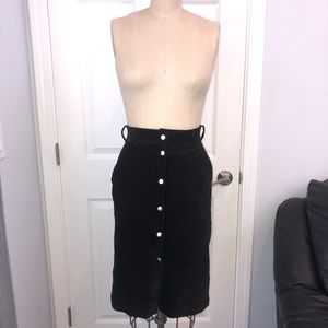 & Other Stories Black corduroy skirt
